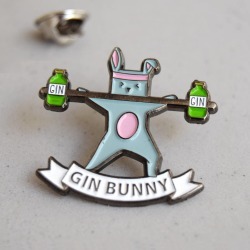 'Gin Bunny' Enamel Pin Badge