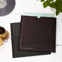 Personalised Leather Record Holder