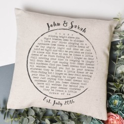Personalised Lyrics Cushion