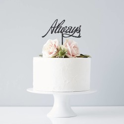 Elegant Always Wedding Cake Topper