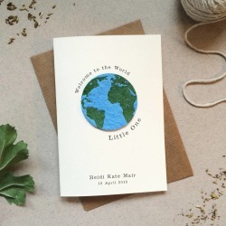 Plantable New Baby World Card