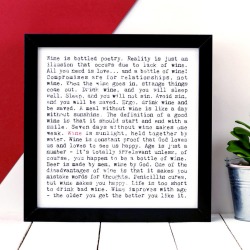 Wine Print; Wine Lovers Gift