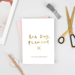 Big Day Wedding Personalised Foil Notebook