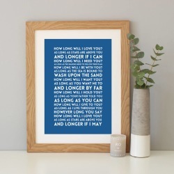 'How Long Will I Love You?' Song Lyrics Print