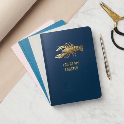 Personalised Gold Foil Lobster Notebook