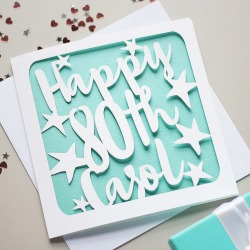 Personalised 80th Birthday Card