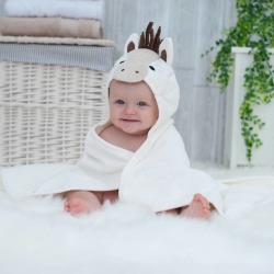 Personalised Popcorn Pony Baby Towel Personalised Popcorn Pony Baby Towel