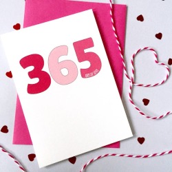 Personalised Days Of Love Number Card