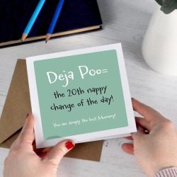 Deja Poo: Humorous Mum Definition Card