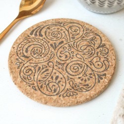 Mandala Cork Coaster