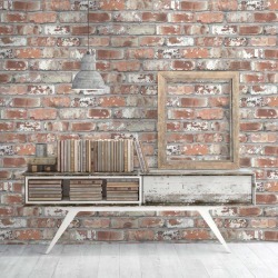 Real Red Brick Wallpaper By Woodchip And Magnolia