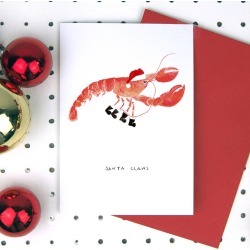 'Santa Claws' Lobster Christmas Card
