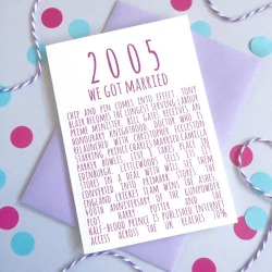 Personalised What Happened In 2005 Card