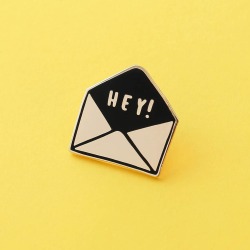 Hey Envelope Enamel Pin