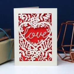 Papercut Love Card