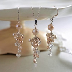 Abigail Pearl And Crystal Wedding Jewellery Set