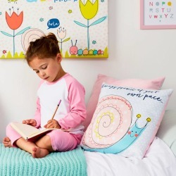 Children's Personalised Pastel Snail Cushion