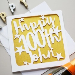 Personalised 100th Birthday Card