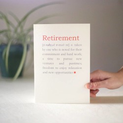 Personalised Retirement Definition Card