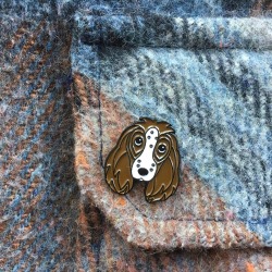 Spaniel Enamel Pin Brooch