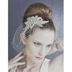 Vivien Diamante Abstract Leaf Wedding Comb