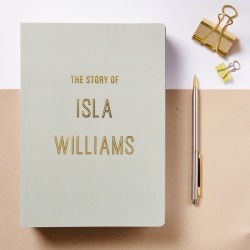 Personalised Gold Foil Name A5 Notebook