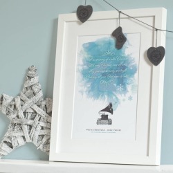 Personalised Christmas Song Lyrics Print
