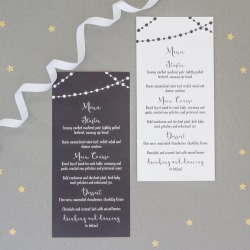 Fairy Lights Wedding Menu