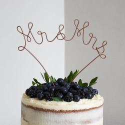 Mr And Mrs Wire Wedding Cake Topper