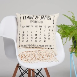 Personalised Engagement Date Cushion