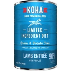 KOHA Grain & Potato Free Limited Ingredient Diet Lamb Entree with Apples Canned Dog Food 13-oz, case of 12