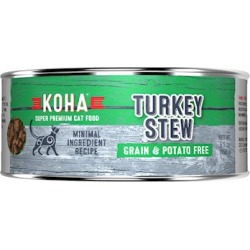KOHA Grain & Potato Free Turkey Stew Canned Cat Food 5.5-oz, case of 24