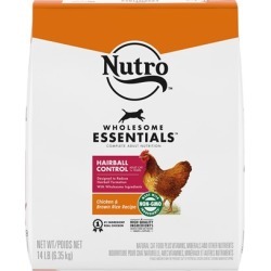 Nutro Wholesome Essentials Hairball Control Adult Chicken and Brown Rice Dry Cat Food 3-lb