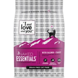 I and Love and You Grain Free Naked Essentials Salmon & Trout Dry Cat Food 3.4-lb