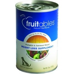 Fruitables Pumpkin & Oatmeal Weight Loss Supplement Dogs & Cats Can Food 15 ozcan (case of 12)