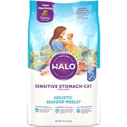 Halo Sensitive Stomach Holistic Seafood Medley Dry Cat Food 6-lb