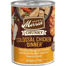 Merrick Grain Free Chunky Colossal Chicken Dinner Canned Dog Food 12.7-oz, case of 12