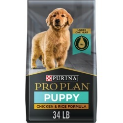 Purina Pro Plan Chicken and Brown Rice Entree Dry Food for Puppies 34 Lb bag