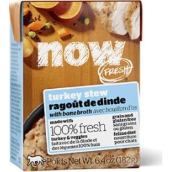 Petcurean Now! Fresh Grain Free Turkey Stew with Bone Broth Wet Cat Food 6.4-oz, case of 24