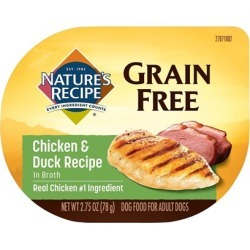 Nature's Recipe Grain Free Easy to Digest Chicken and Duck Recipe in Broth Wet Dog Food 2.75-oz, case of 12