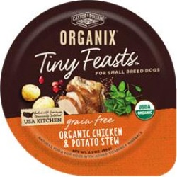 Castor and Pollux Organix Tiny Feasts Grain Free Organic Chicken and Potato Stew Wet Dog Food 3.5-oz, case of 12