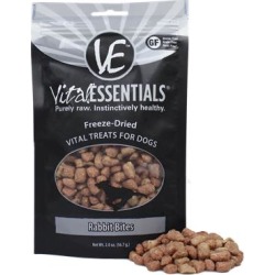 Vital Essentials Freeze Dried Rabbit Bites Vital Treats for Dogs 2-oz