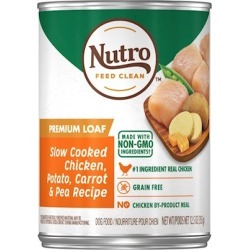 Nutro Adult Kitchen Classics Slow Cooked Chicken, Rice & Oatmeal Dinner Premium Loaf Canned Dog Food 12.5-oz, case of 12
