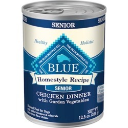 Blue Buffalo Homestyle Senior Dinner Chicken with Garden Vegetables and Brown Rice Canned Dog Food 12.5-oz, case of 12
