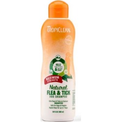 Tropiclean Natural Flea and Tick Maximum Strength Dog Shampoo 20-oz