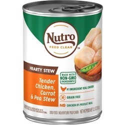 Nutro Adult Hearty Stews Healthy Chicken & Rice Stew Chunks In Gravy Canned Dog Food 12.5-oz, case of 12