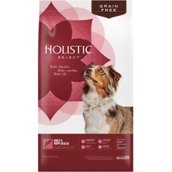 Holistic Select Grain Free Adult & Puppy Health Salmon, Anchovy and Sardine Meal Recipe 13. lb Bag
