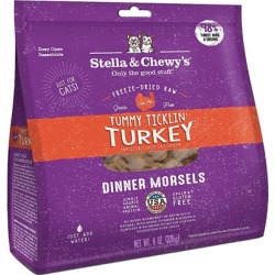 Stella & Chewy's Tummy Ticklin' Turkey Dinner Morsels Grain Free Freeze Dried Raw Cat Food 18-oz