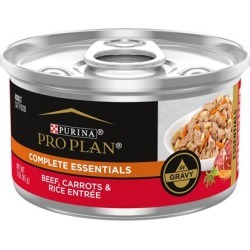 Purina Pro Plan Savor Adult Beef, Carrots and Rice in Gravy Entree Canned Cat Food 3-oz, case of 24
