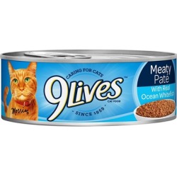 9 Lives Ocean Whitefish Dinner Canned Cat Food 5.5 Oz - Case Of 24